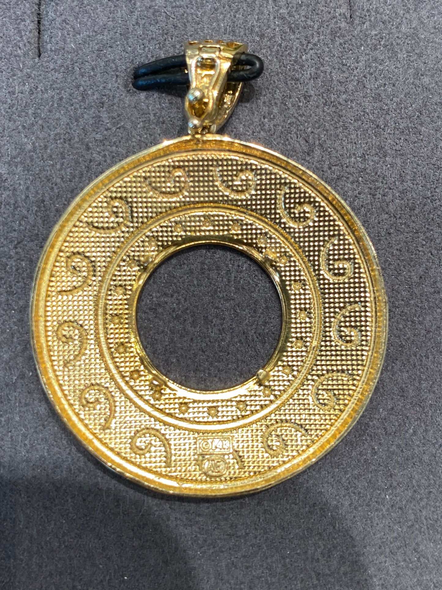 14k Yellow Gold Coin Pendant