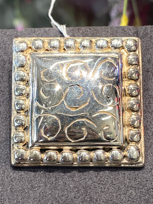 Silver Charm With Design