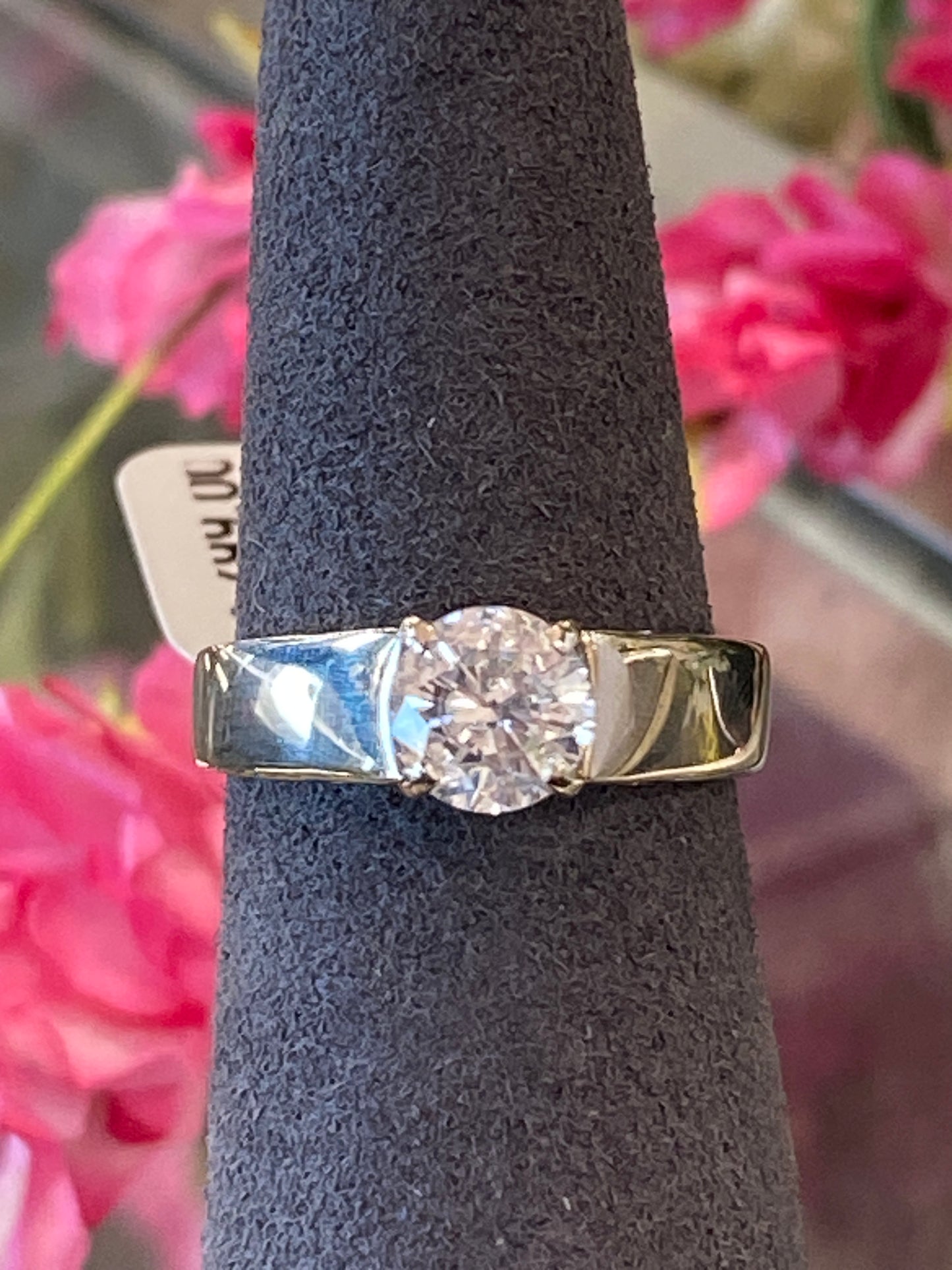 14k White Gold Diamond Engagement Ring