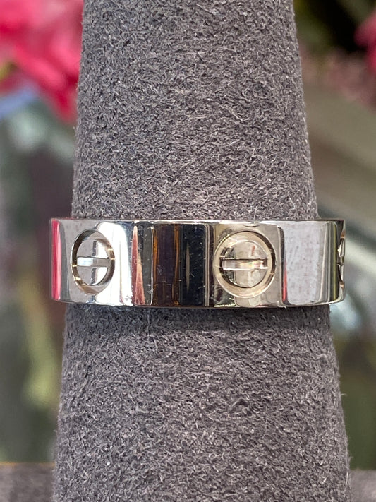 18k White Gold Cartier Love Ring