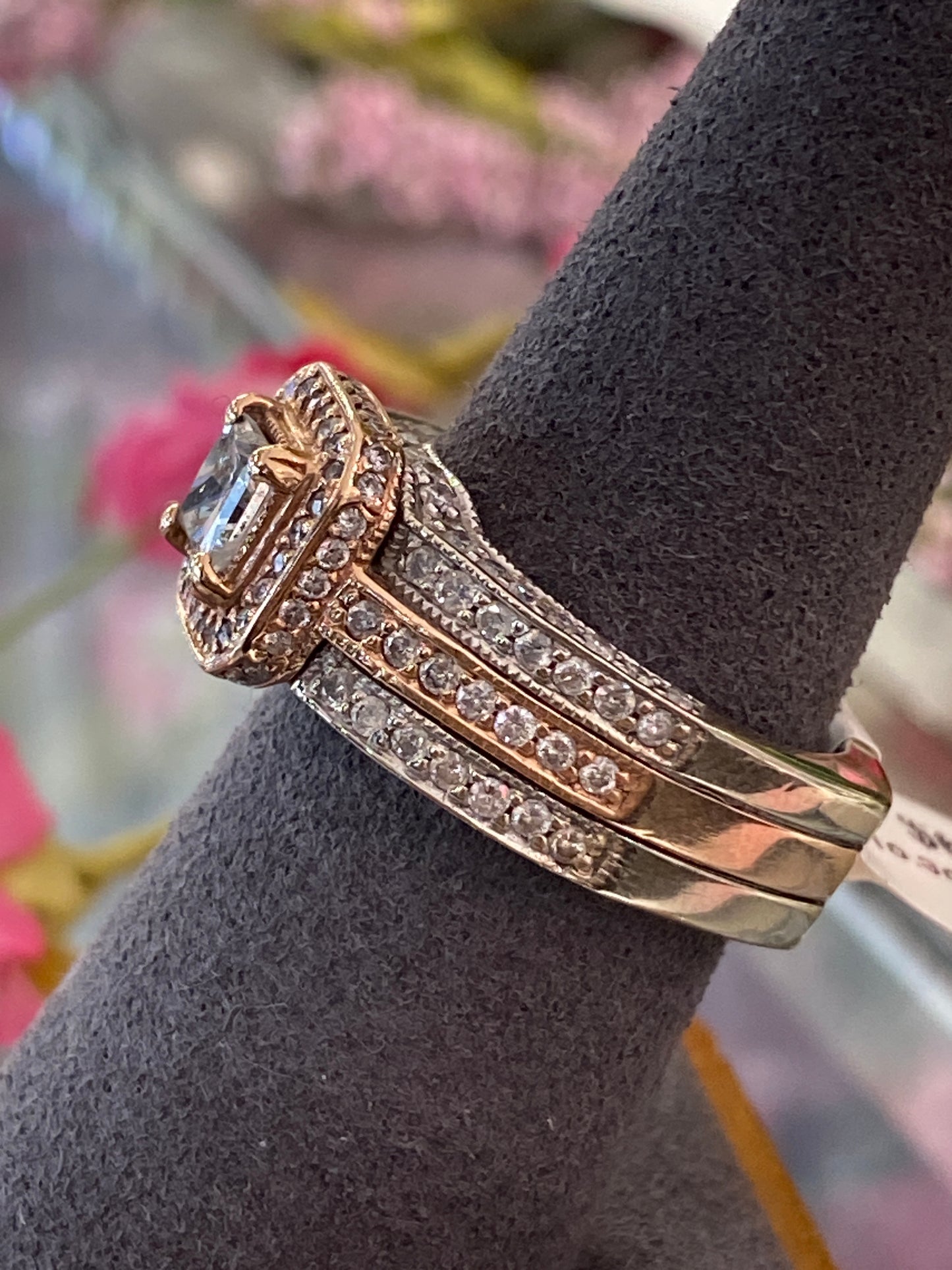 14k Two Tone Diamond Engagement Ring