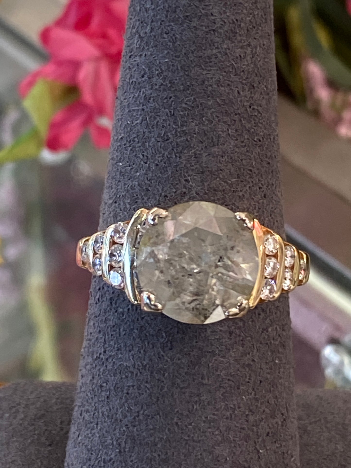 14k Yellow Gold Diamond Engagement Ring
