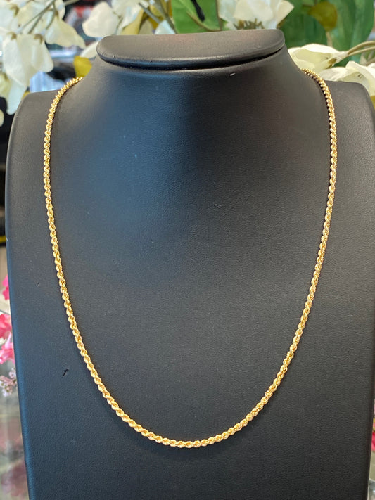 14k Yellow Gold Rope Chain