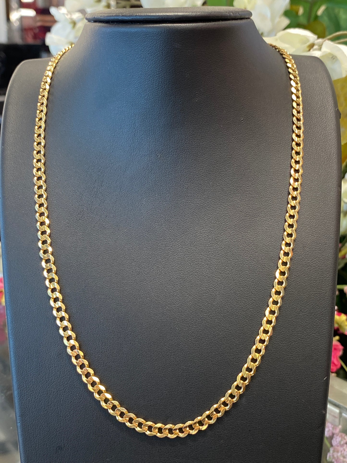 18k Yellow Gold Curb Link Chain