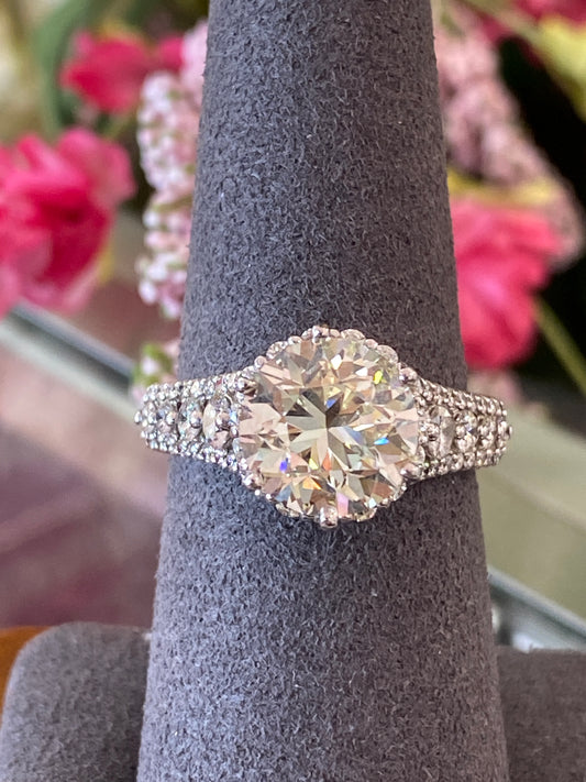 14k White Gold Diamond Engagement Ring