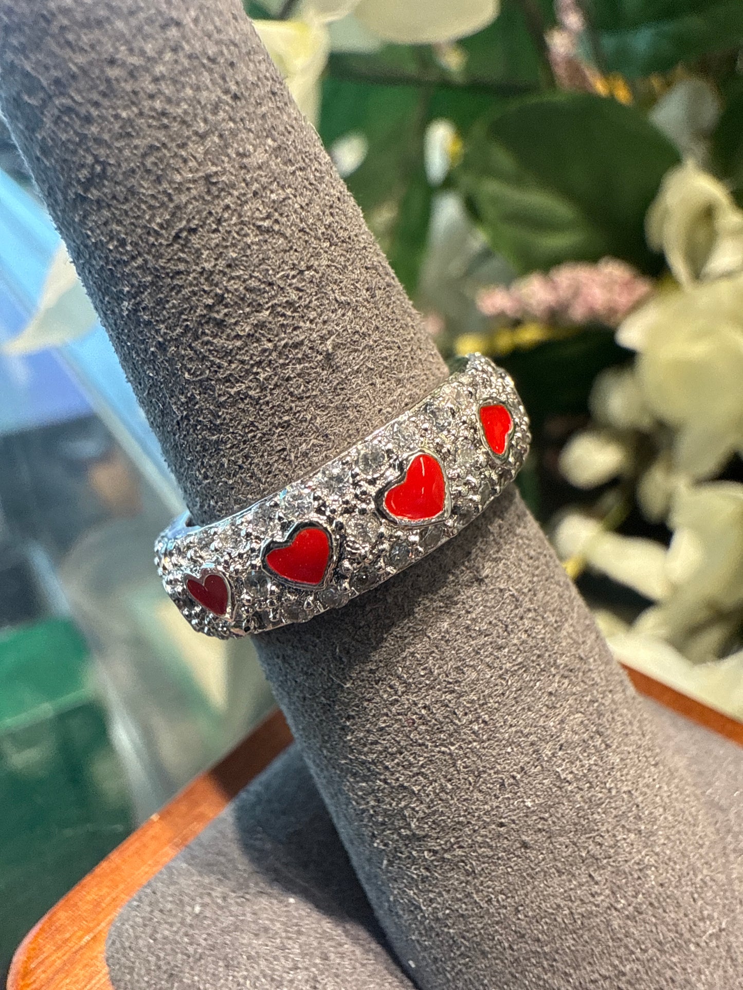 Silver heart ring