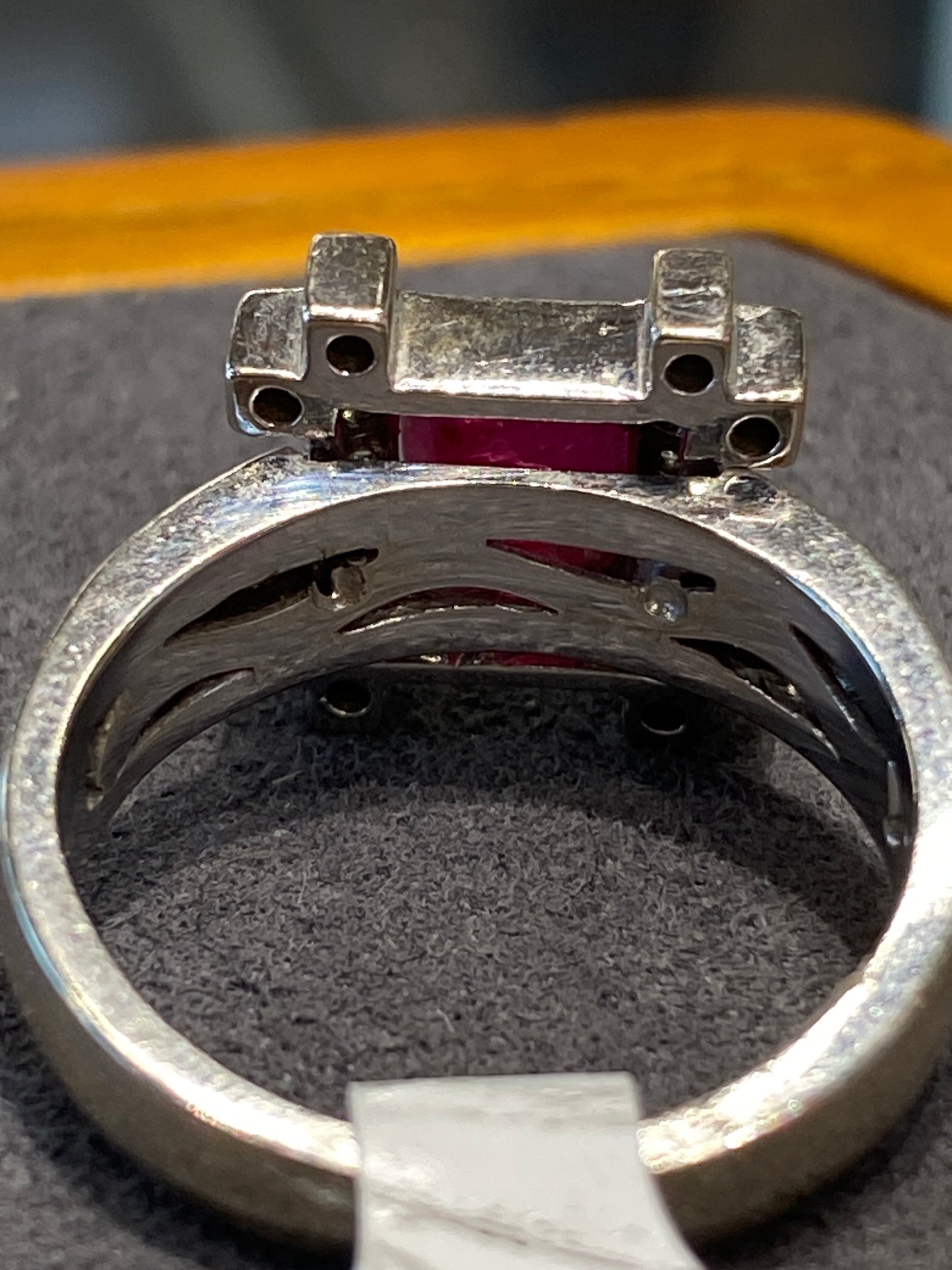 14k White Gold Ruby Ring