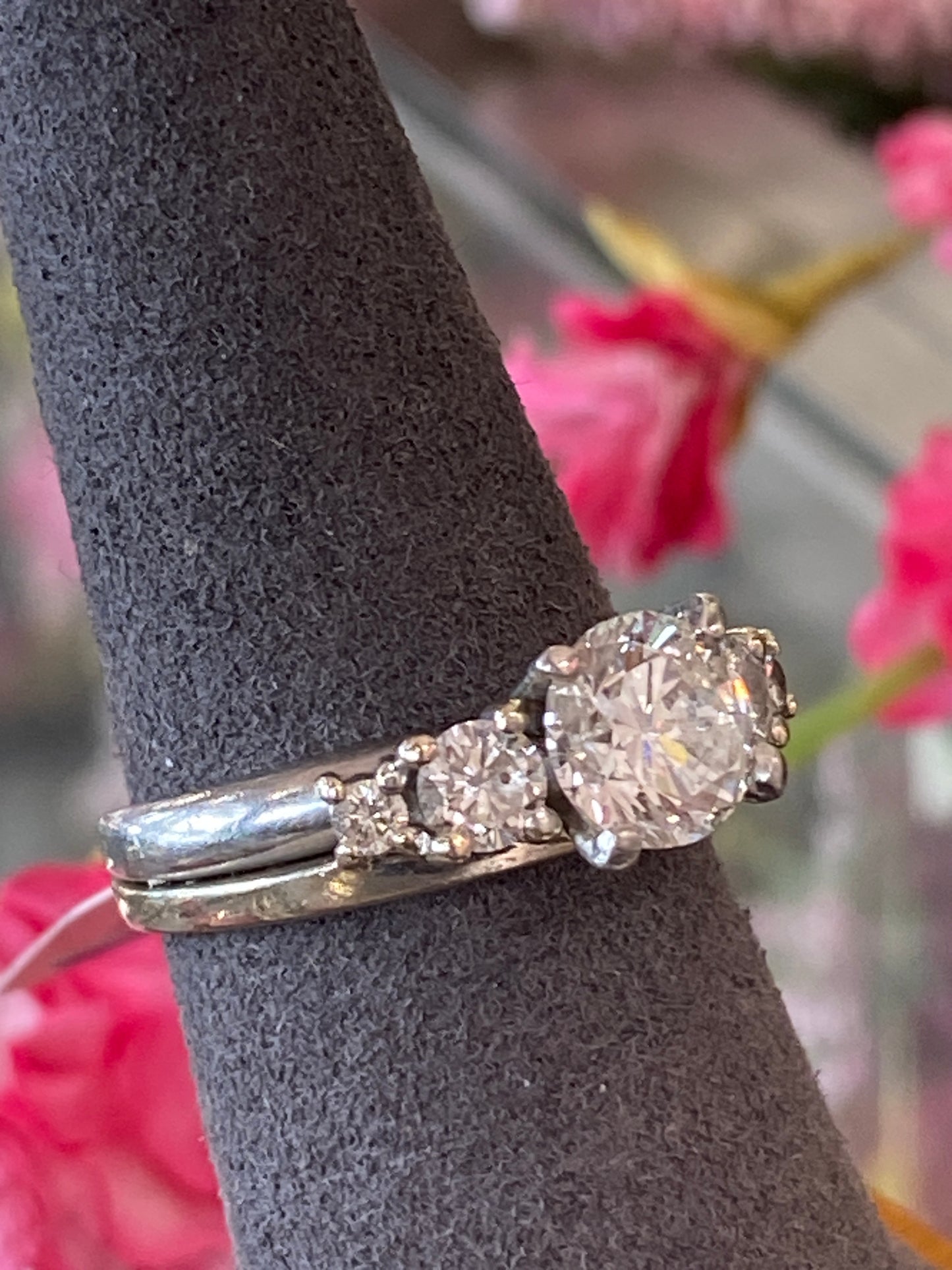 Platinum & 14k White Gold Diamond Wedding Set