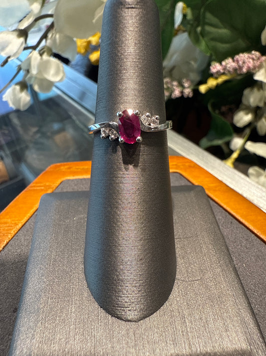 White gold ring