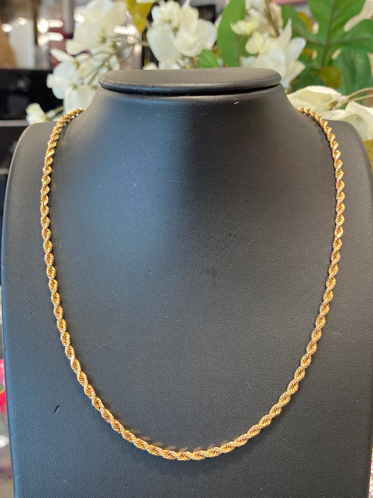 14k Yellow Gold Rope Chain