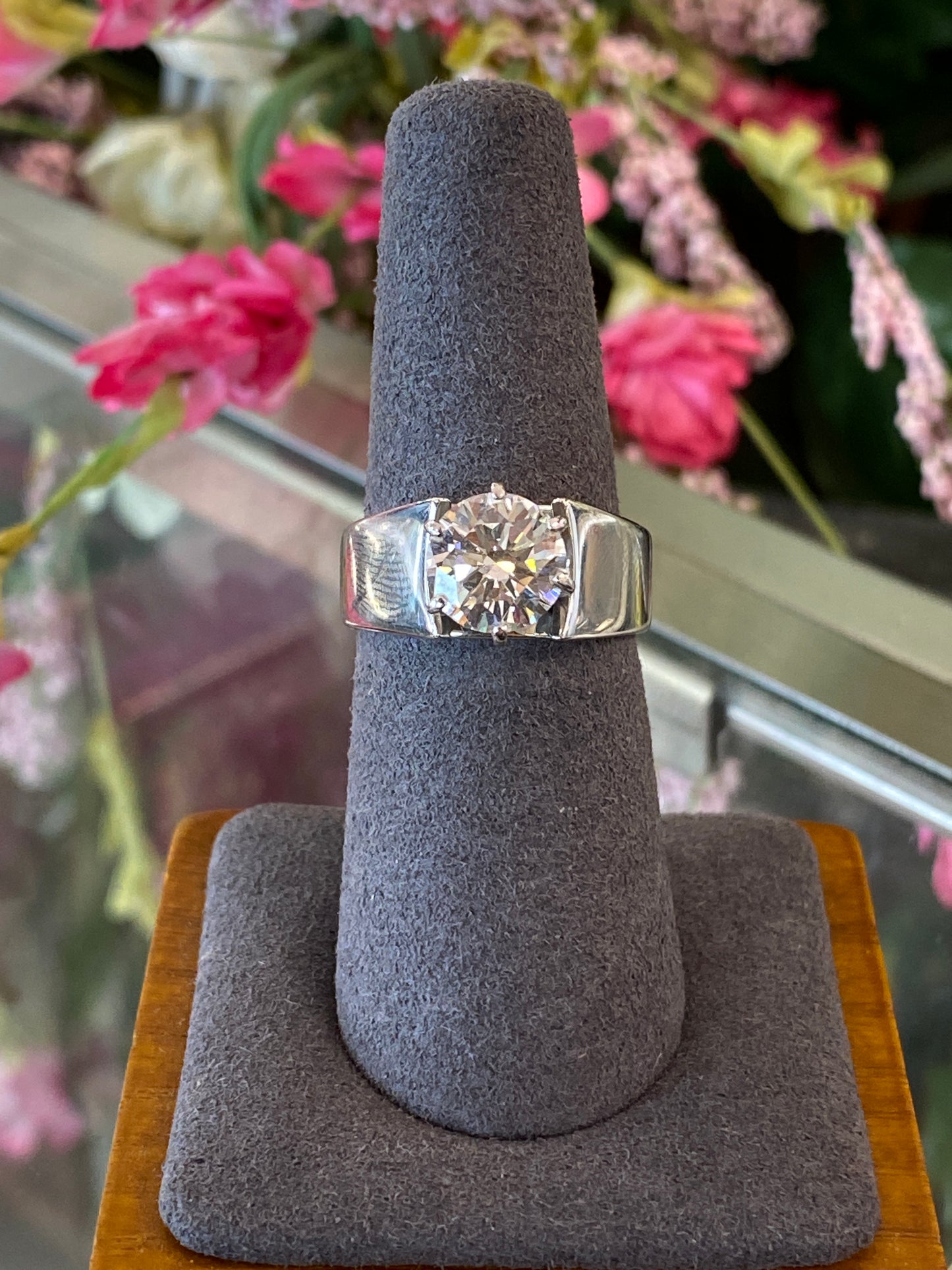 14k White Gold Diamond Engagement Ring
