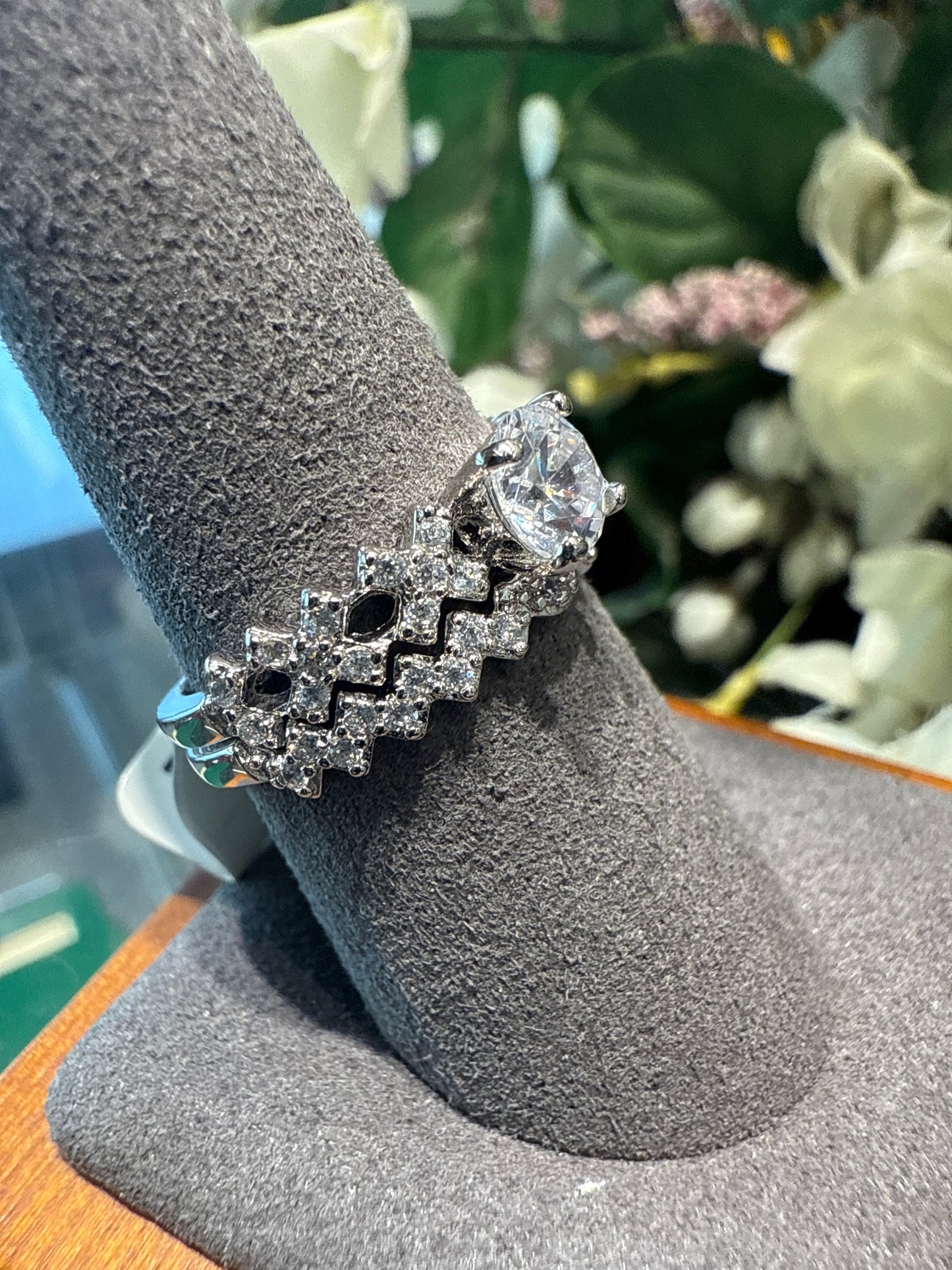 Silver wedding set