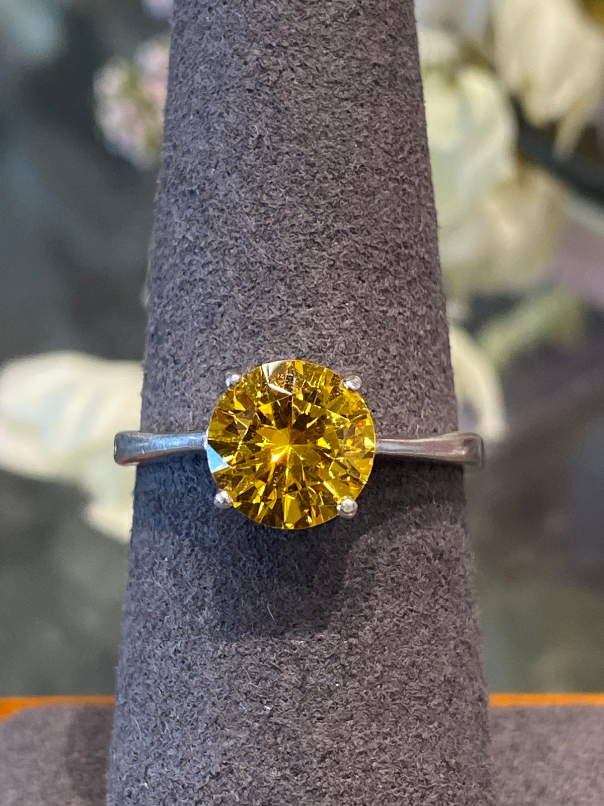 925 Silver Ring With Colored Stone