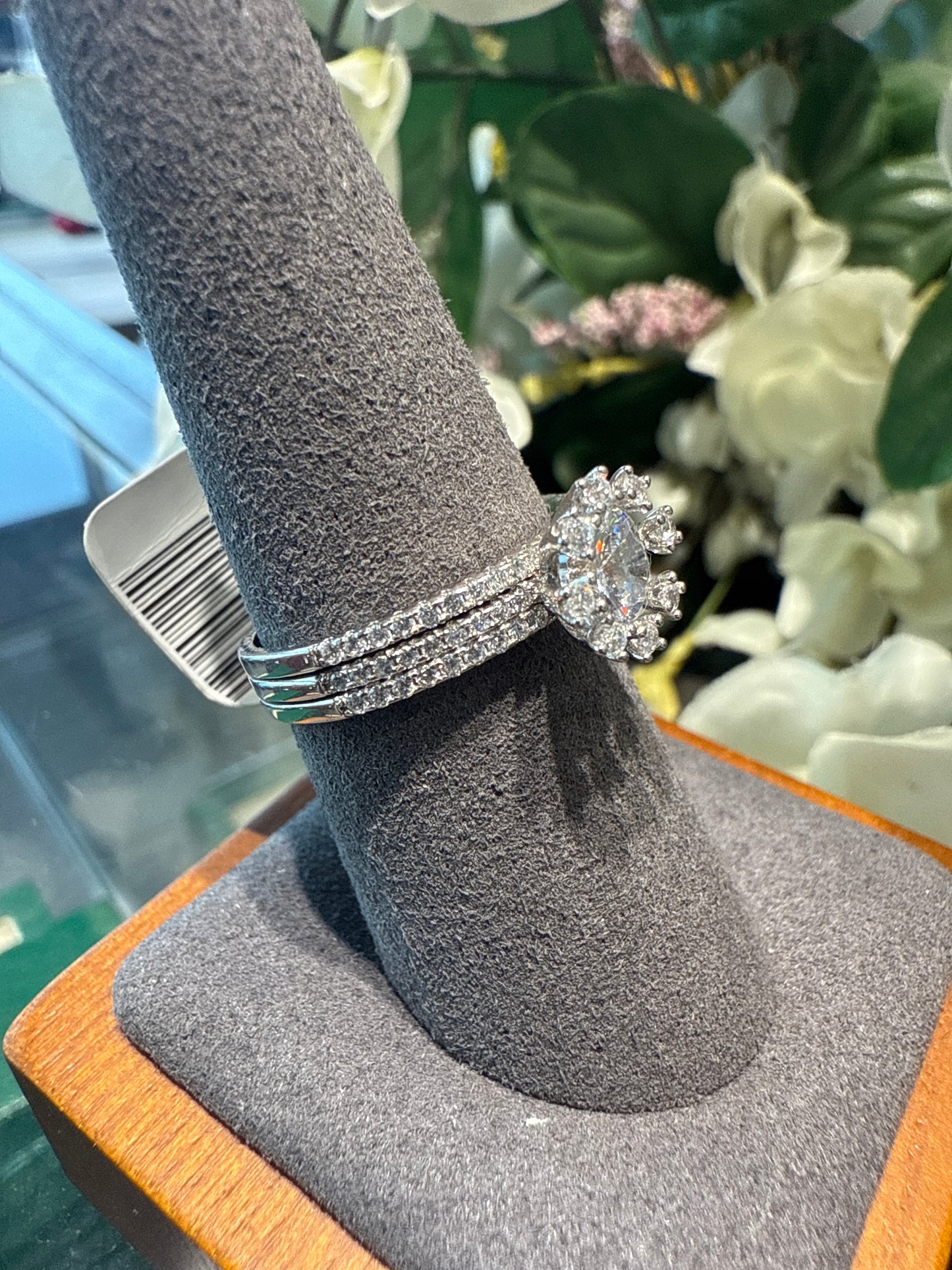 Silver wedding set