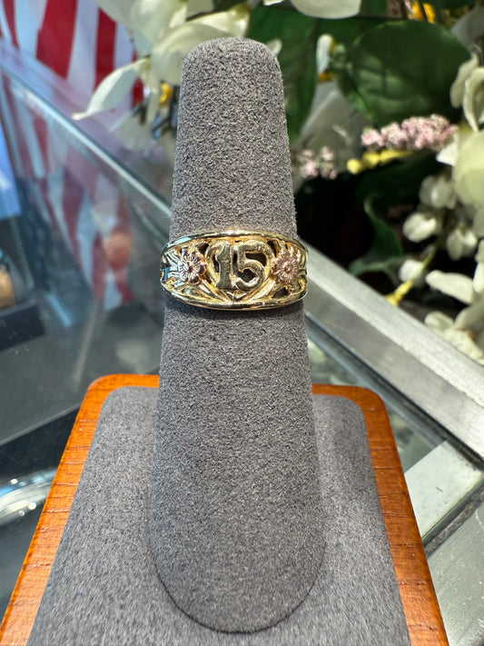 Gold quince ring