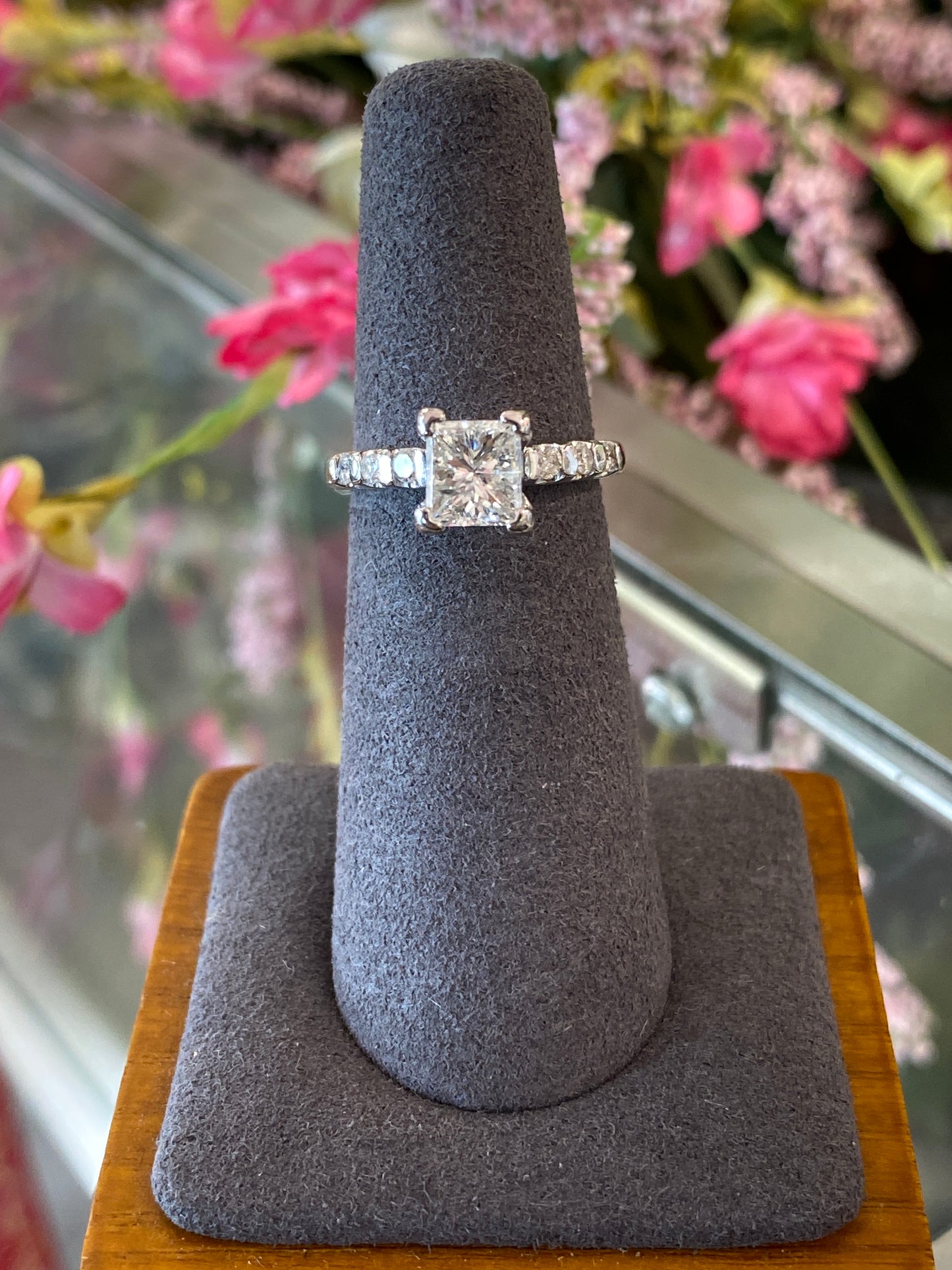 Platinum Princess Cut Engagement Ring