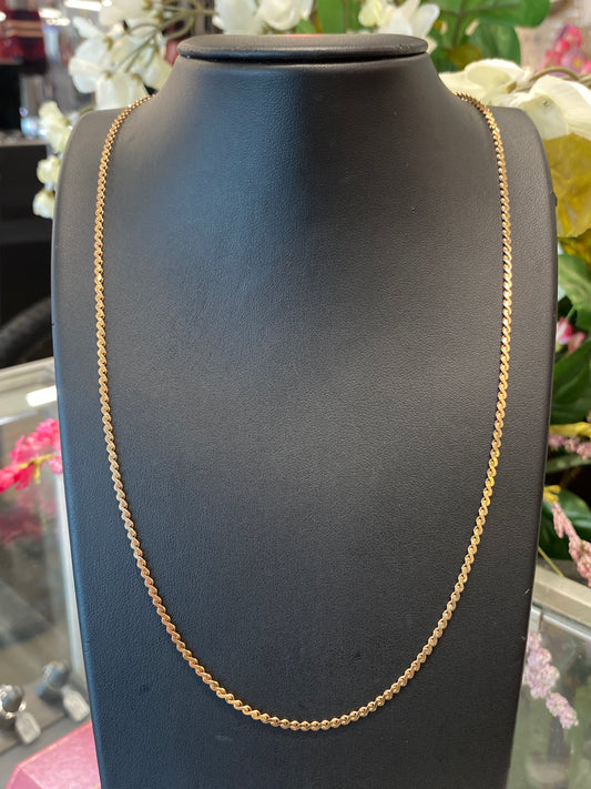 14k Yellow Gold Serpentine Chain