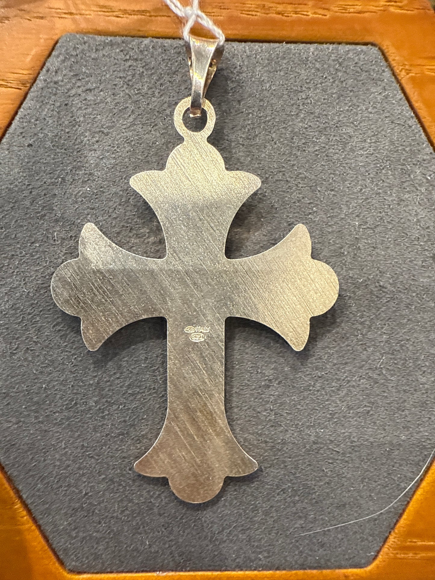 Silver cross charm