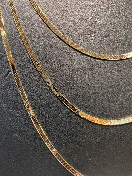 Gold herringbone chain