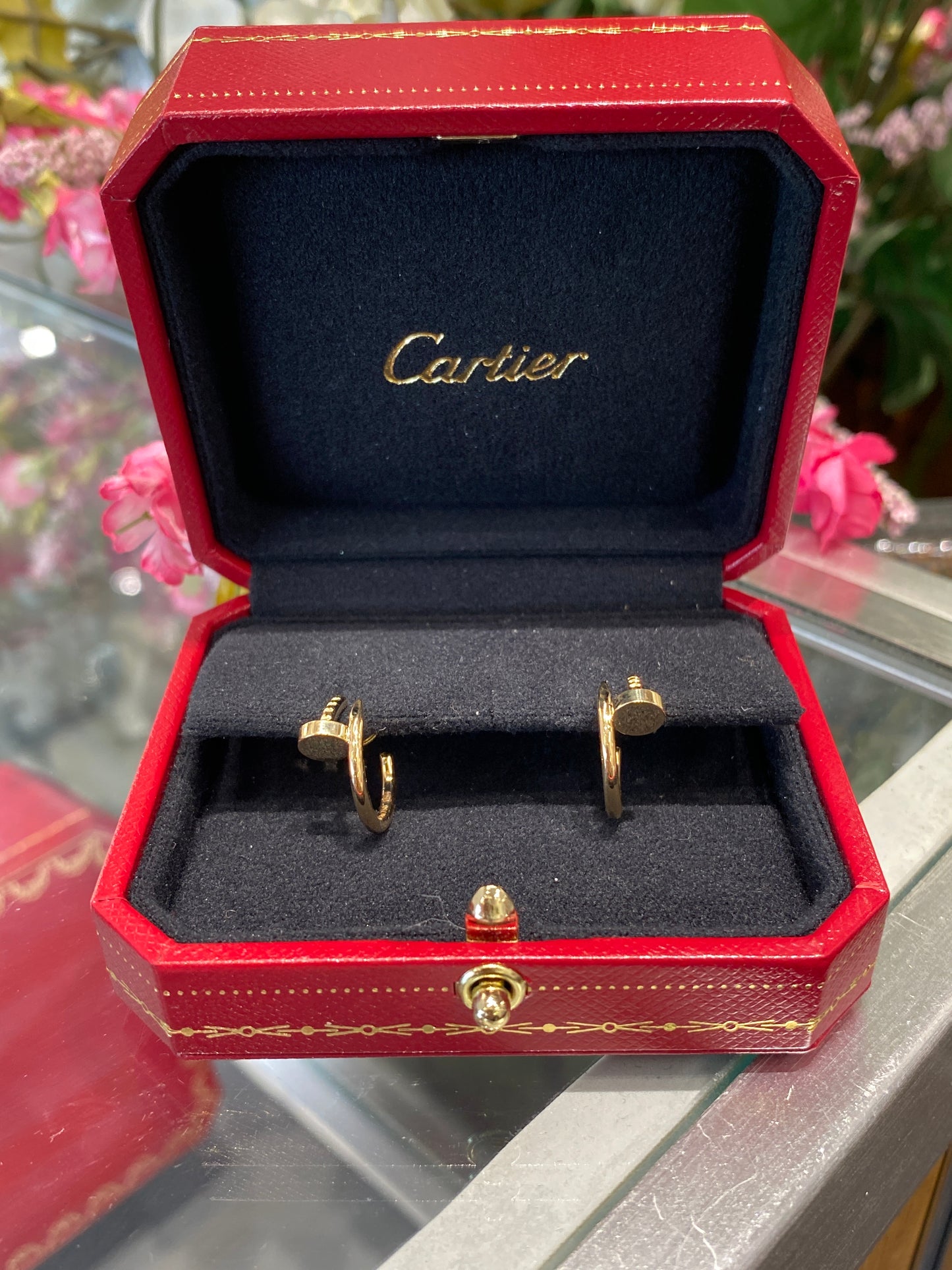 18k Cartier Earrings With Box