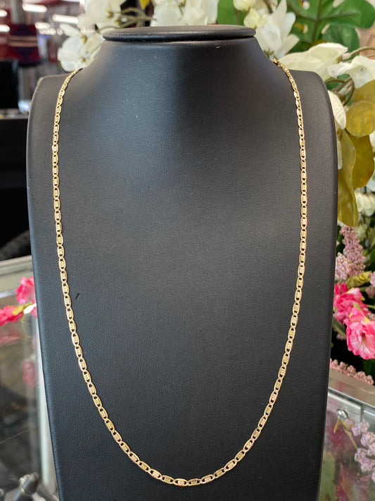 14k Two Tone Gucci Style Chain