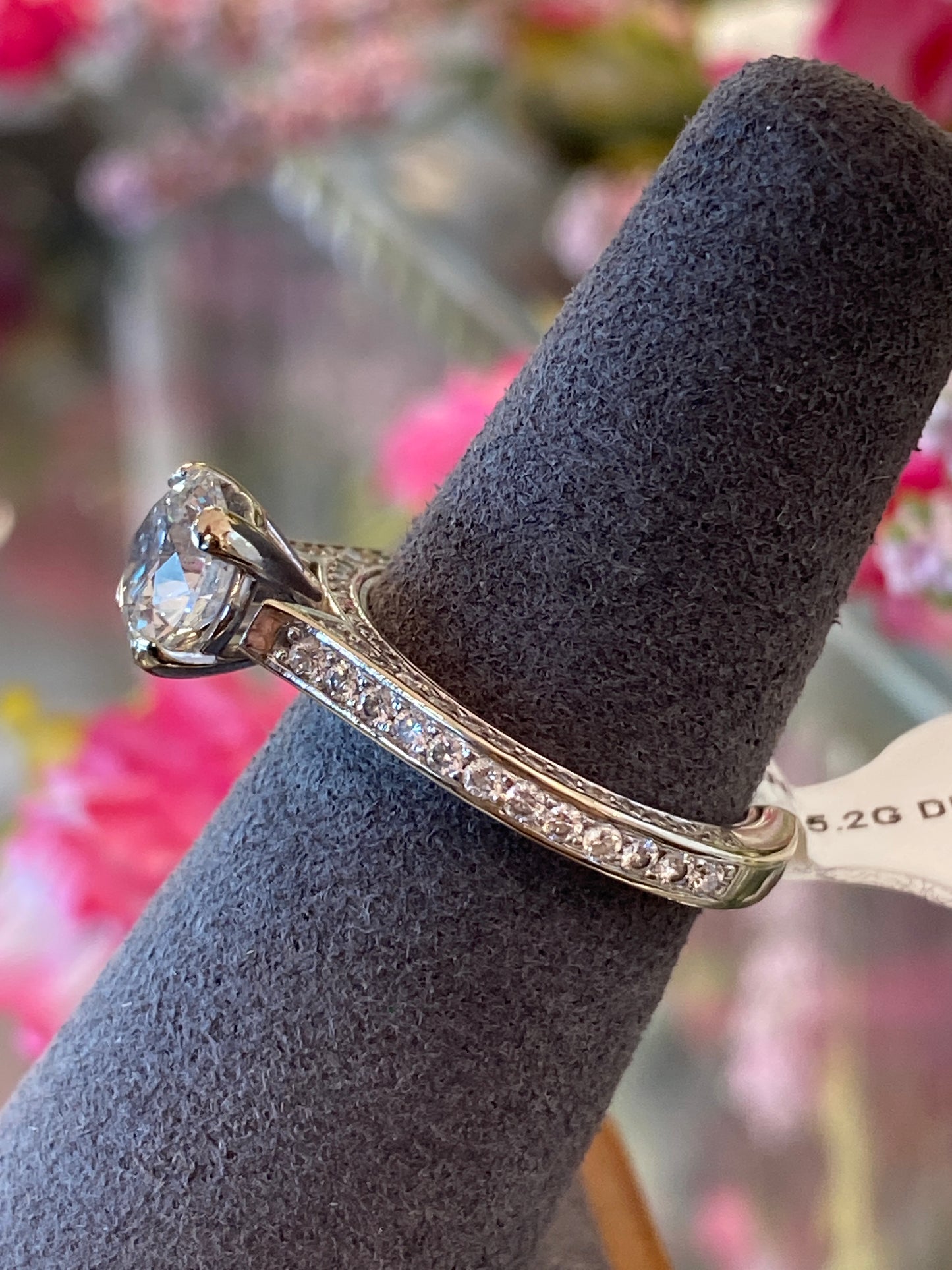 14k White Gold Diamond Engagement Ring