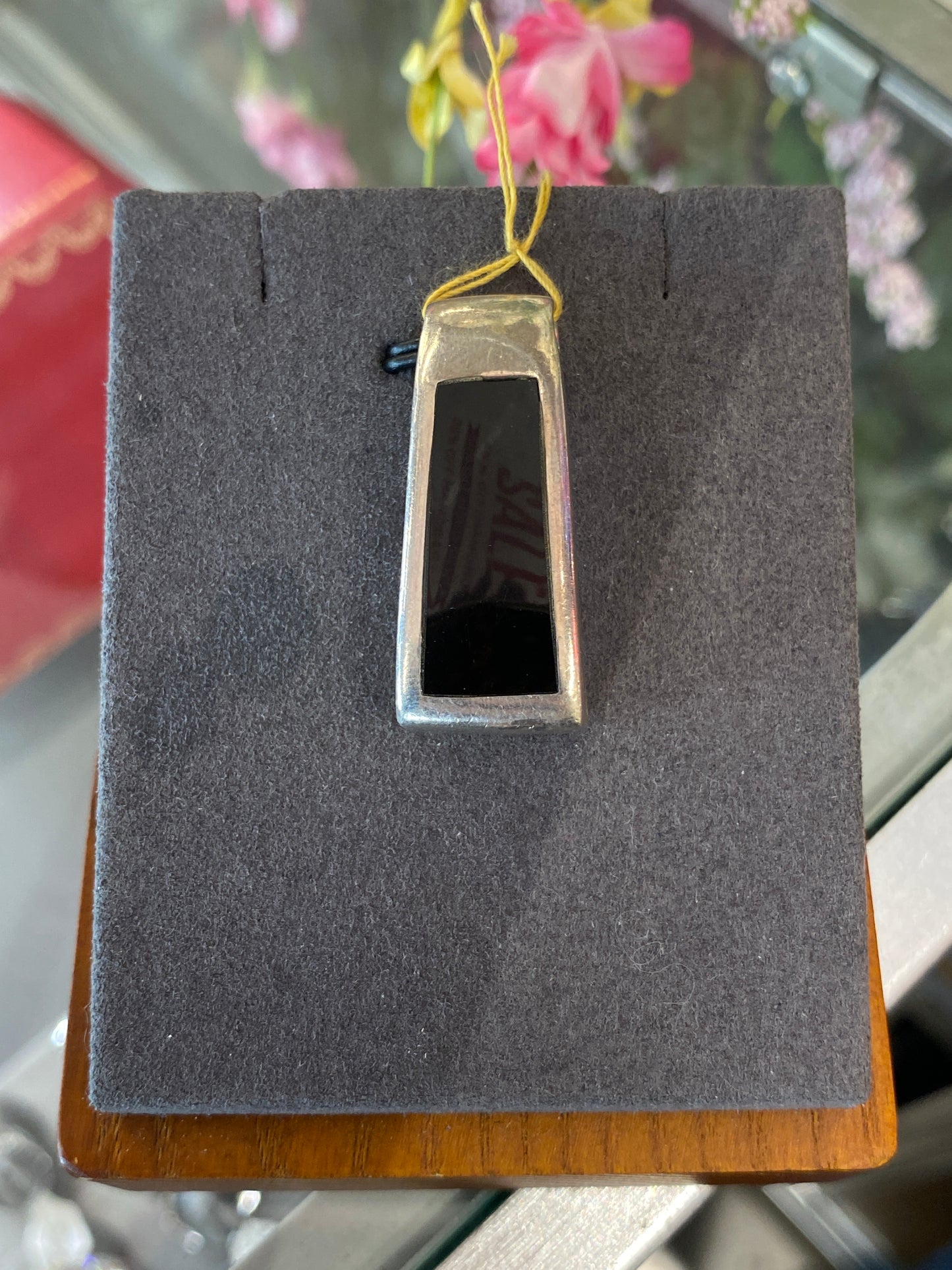 Silver Charm With Colored Stone