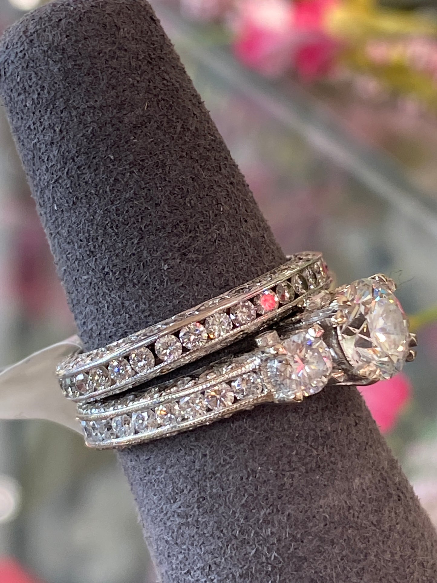 14k White Gold Diamond Wedding Set