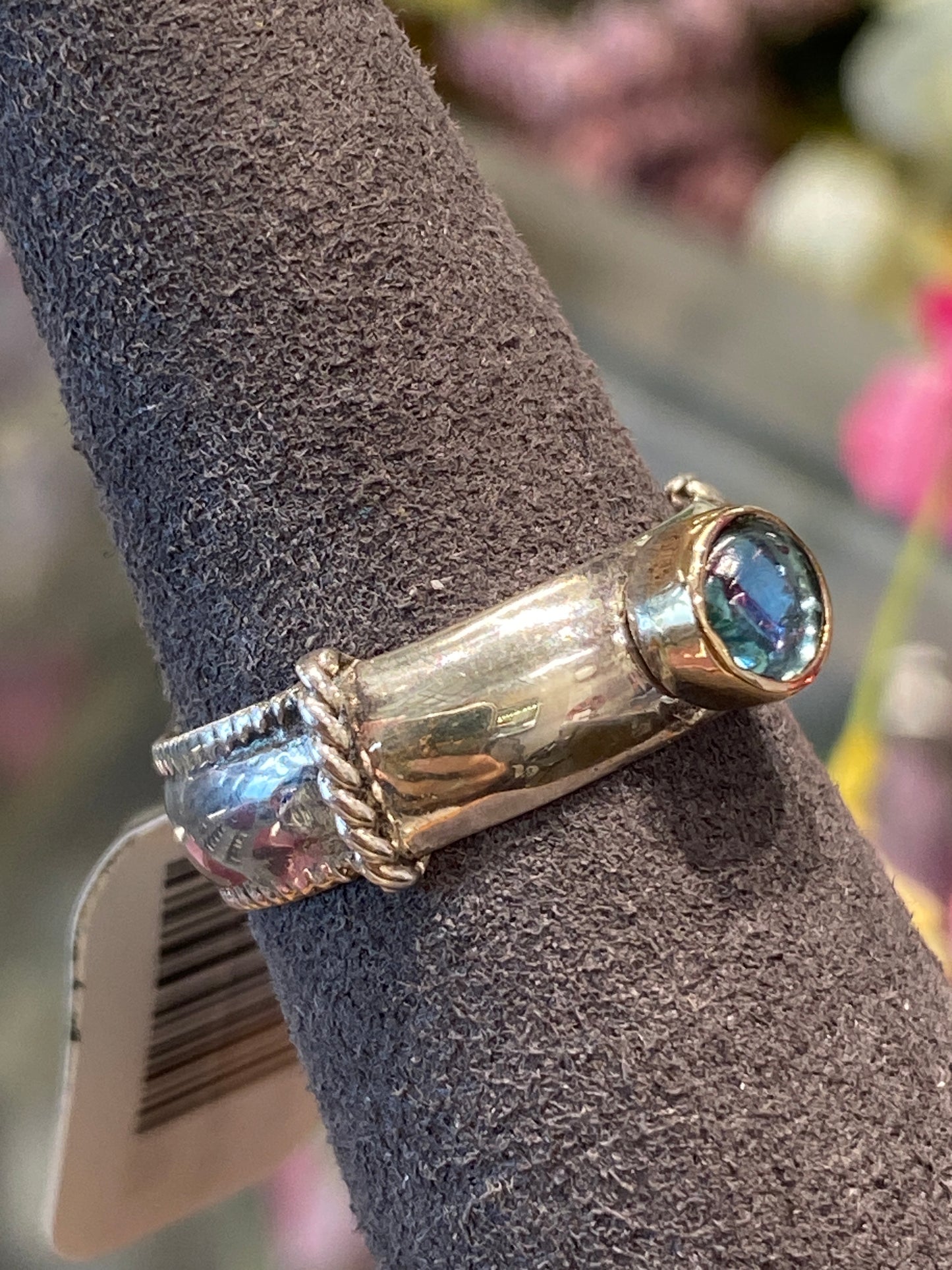 Silver Ring With Colored Stone