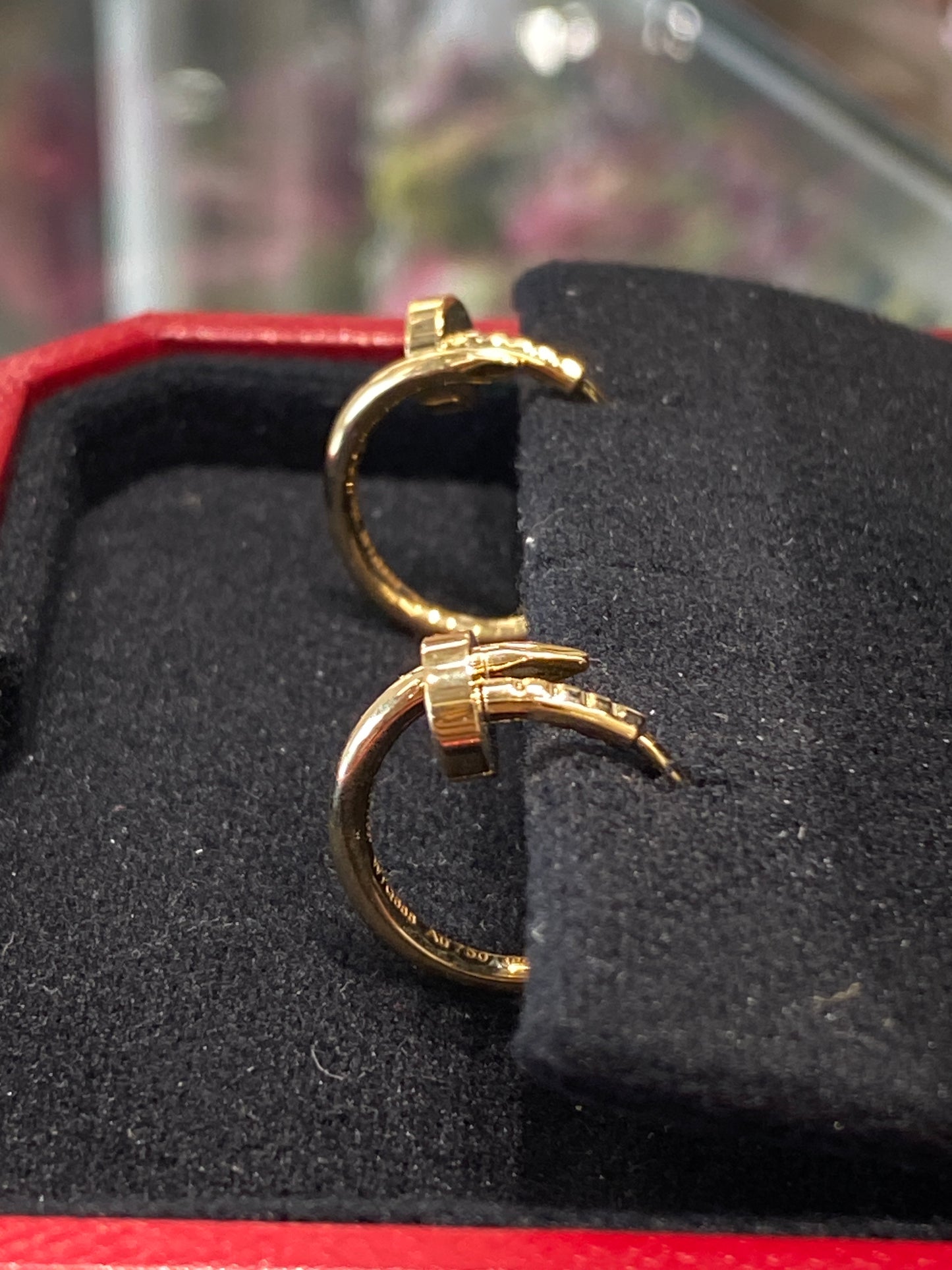 18k Cartier Earrings With Box