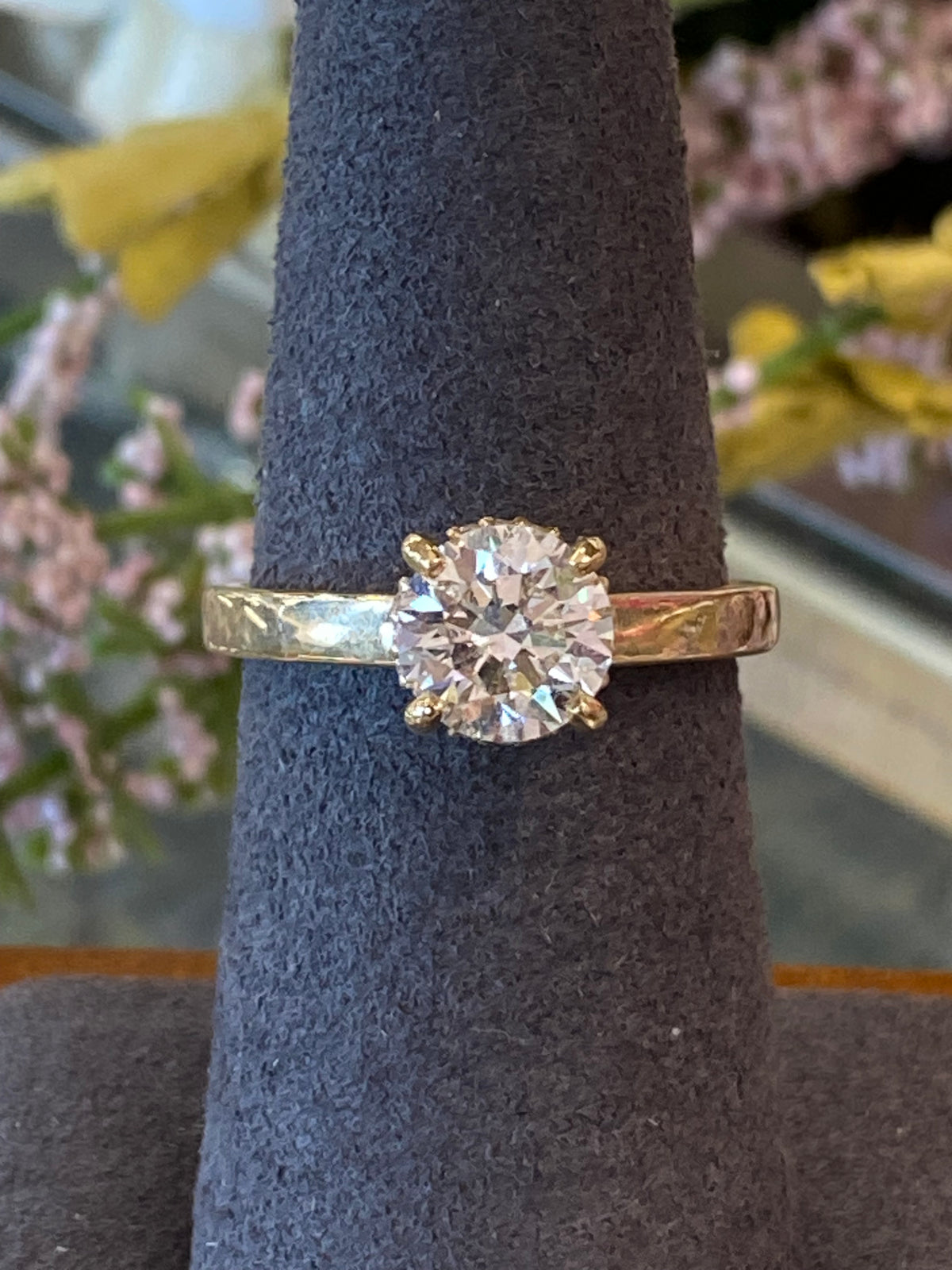 14k Yellow Gold Diamond Engagement Ring