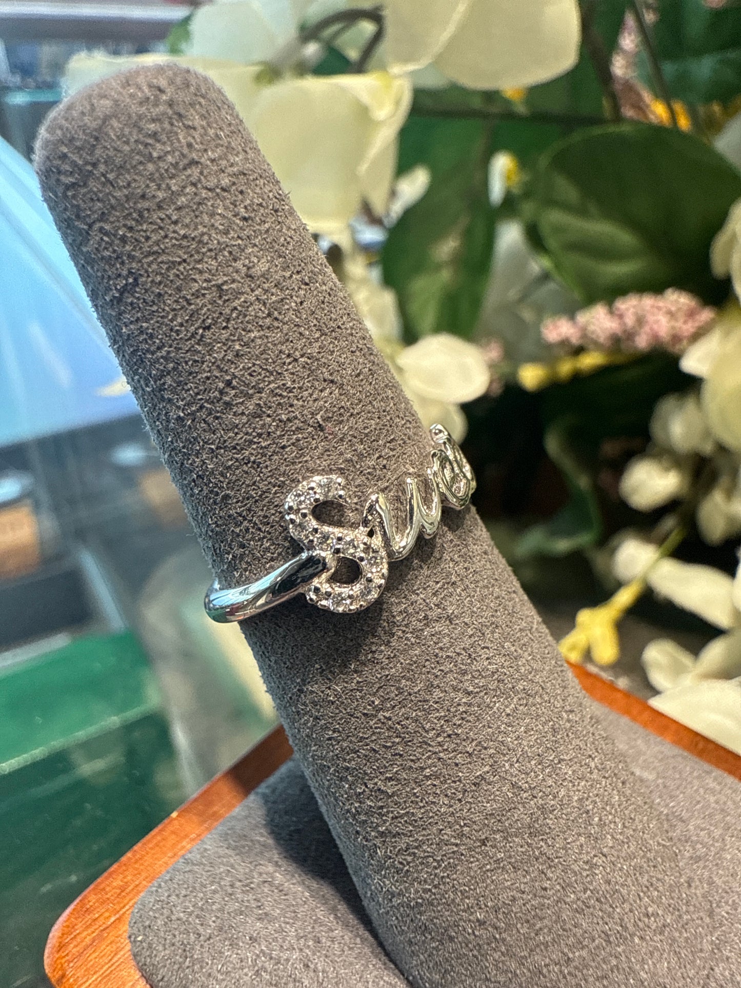 Silver sweet ring
