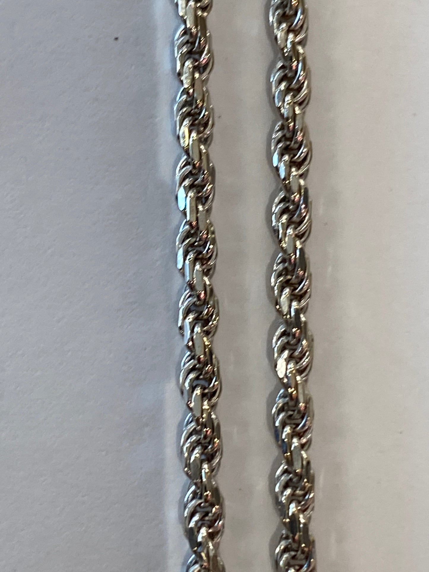 14k White Gold Rope Chain