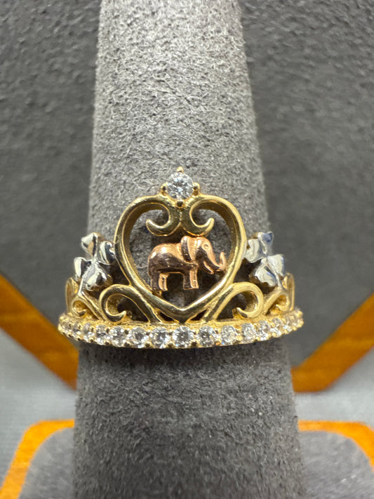 Gold crown ring