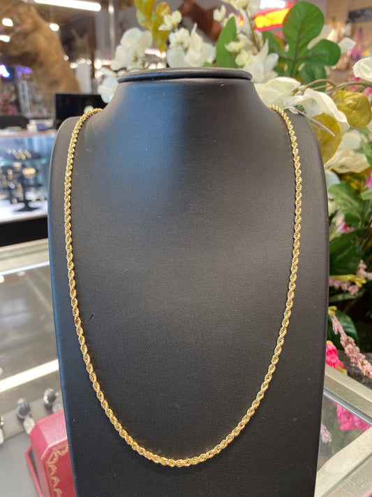 14k Yellow Gold Rope Chain