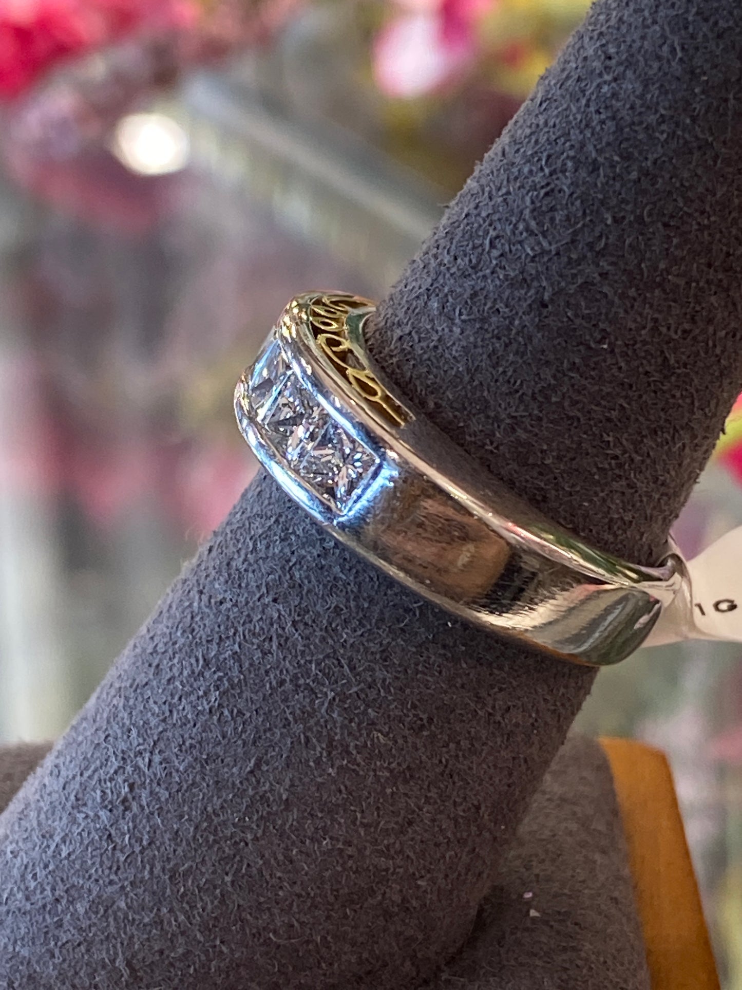 Platinum & 18K Yellow Gold Diamond Band