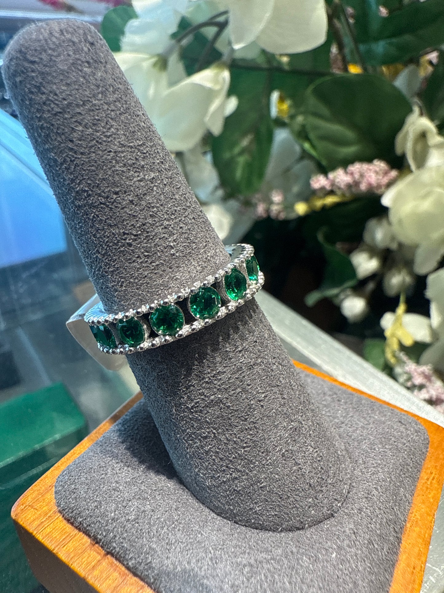 Silver eternity ring