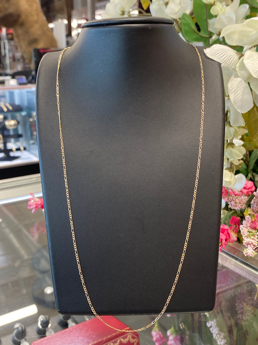 14k Two Tone Fígaro Chain