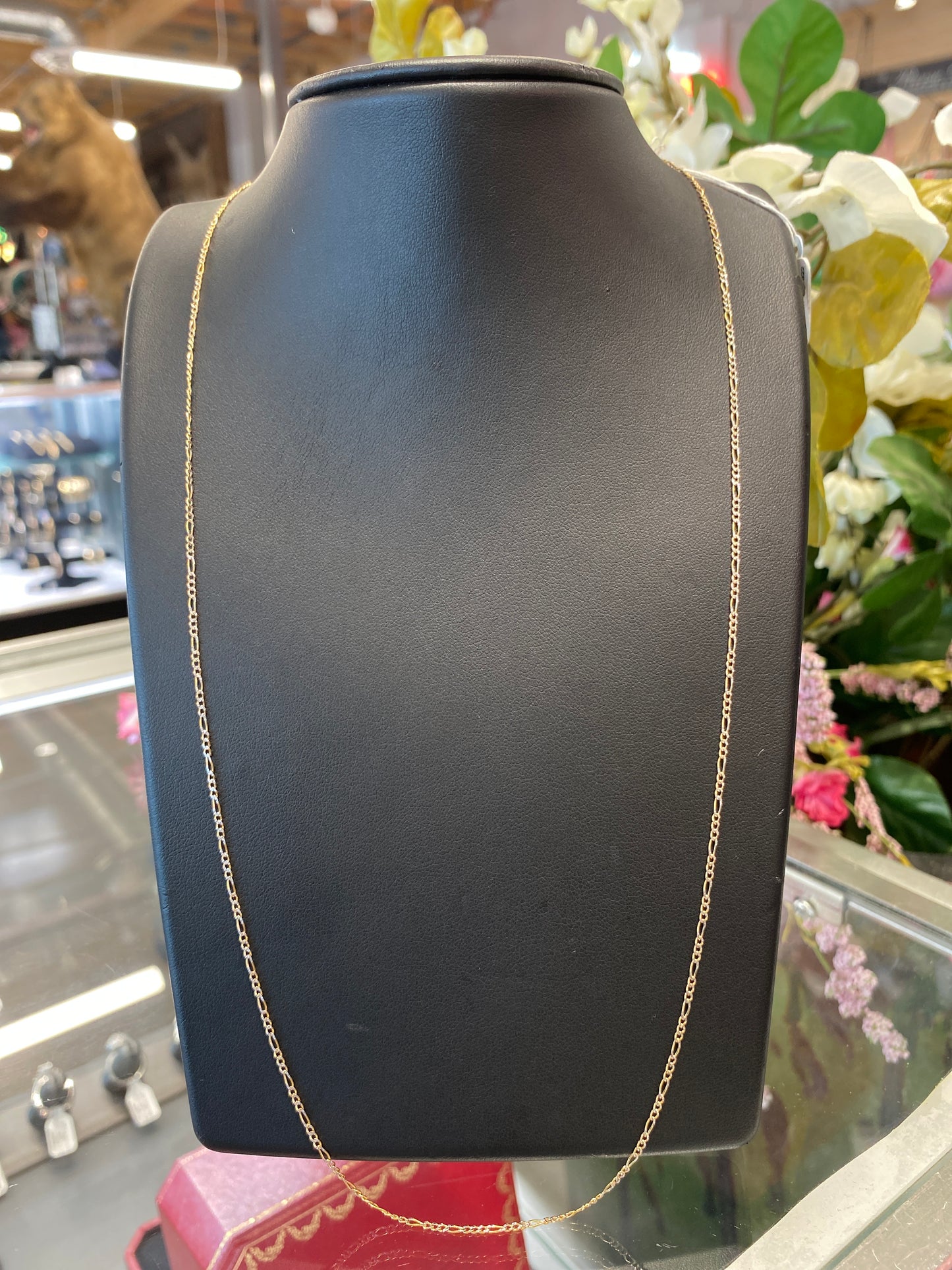 14K Two Tone Fígaro Chain