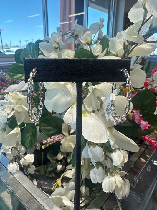Silver hoops