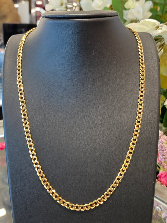 18k Yellow Gold Curb Link Chain