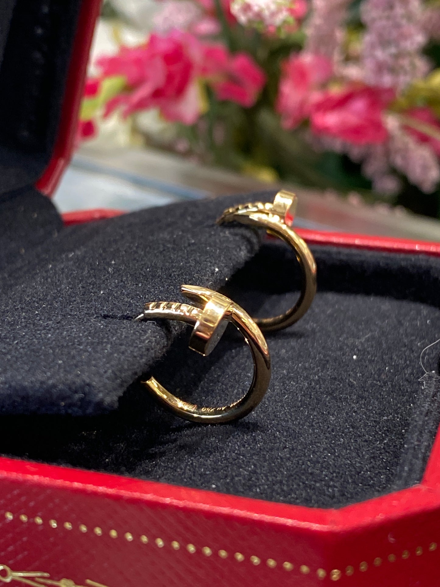 18k Cartier Earrings With Box