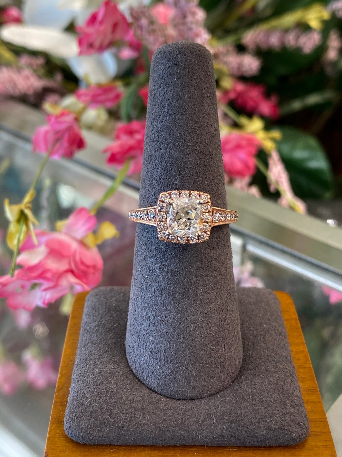 14k Rose Gold Diamond Engagement Ring