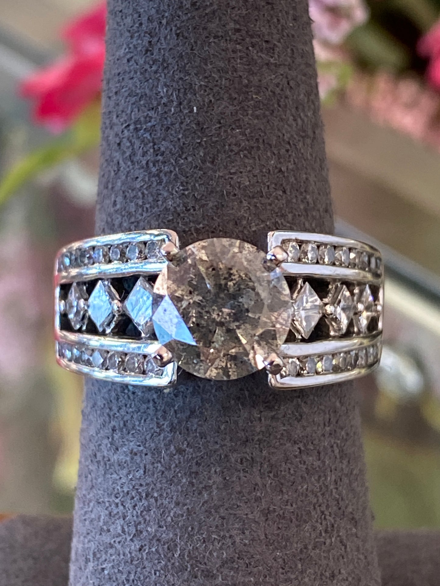 14k White Gold Engagement Ring