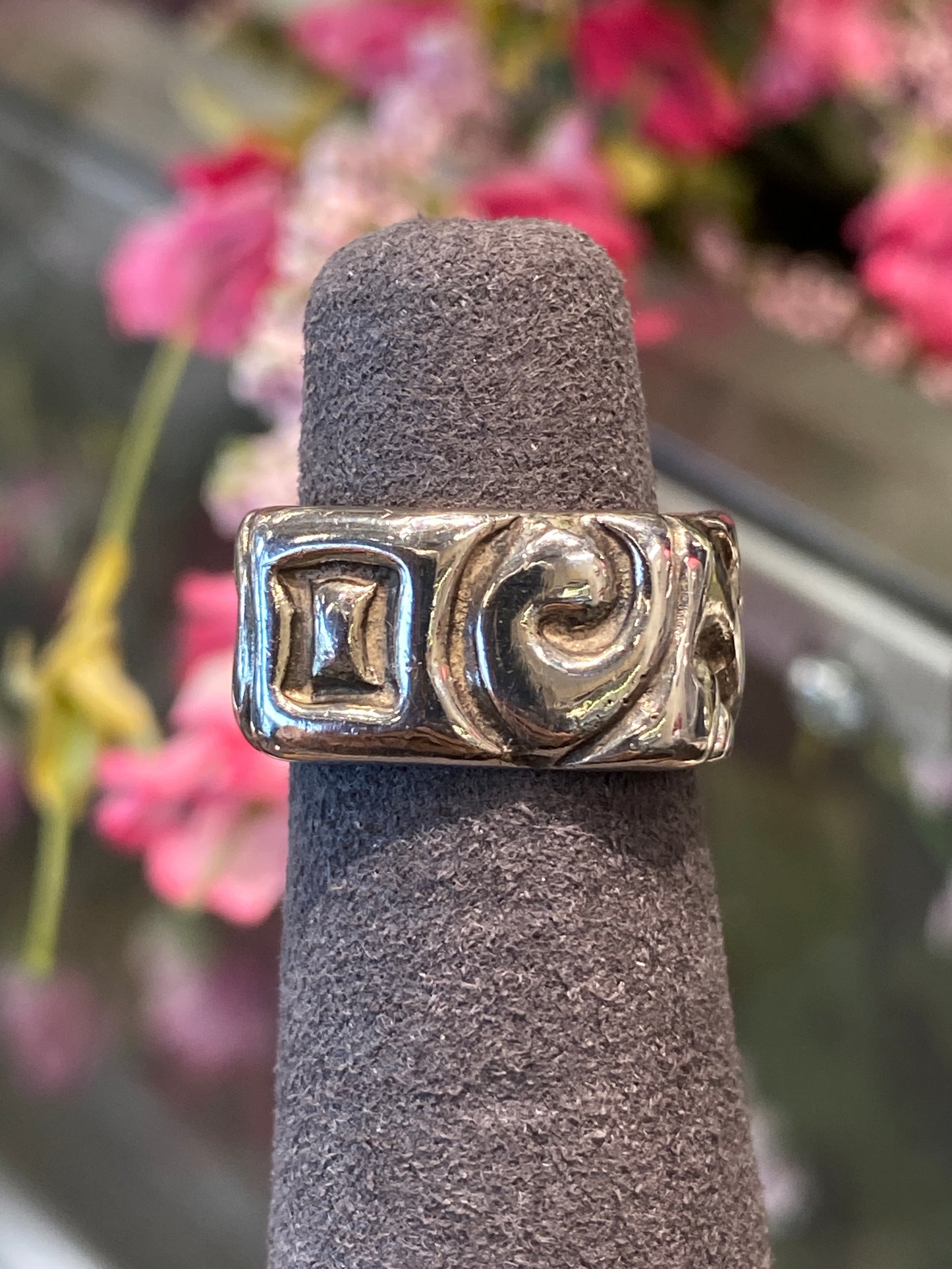 Silver Square Design Ring