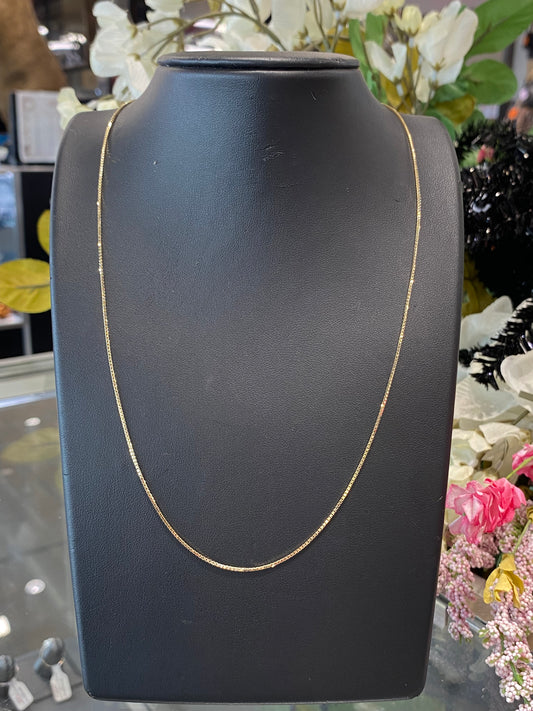 14k Yellow Gold Box Chain