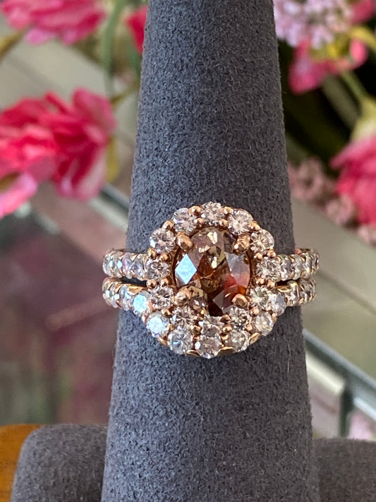 14k Rose Gold Wedding Set