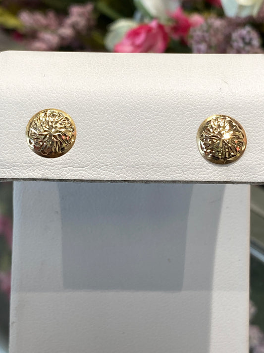 14k Yellow Gold Stud Earrings