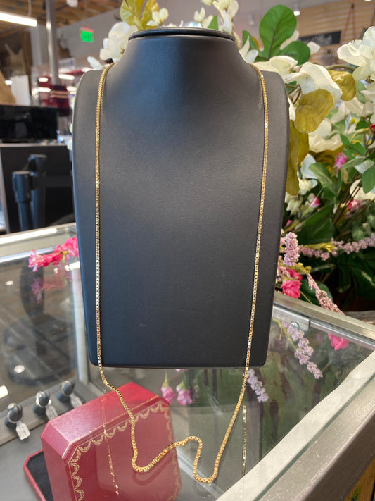 14k Yellow Gold Box Chain