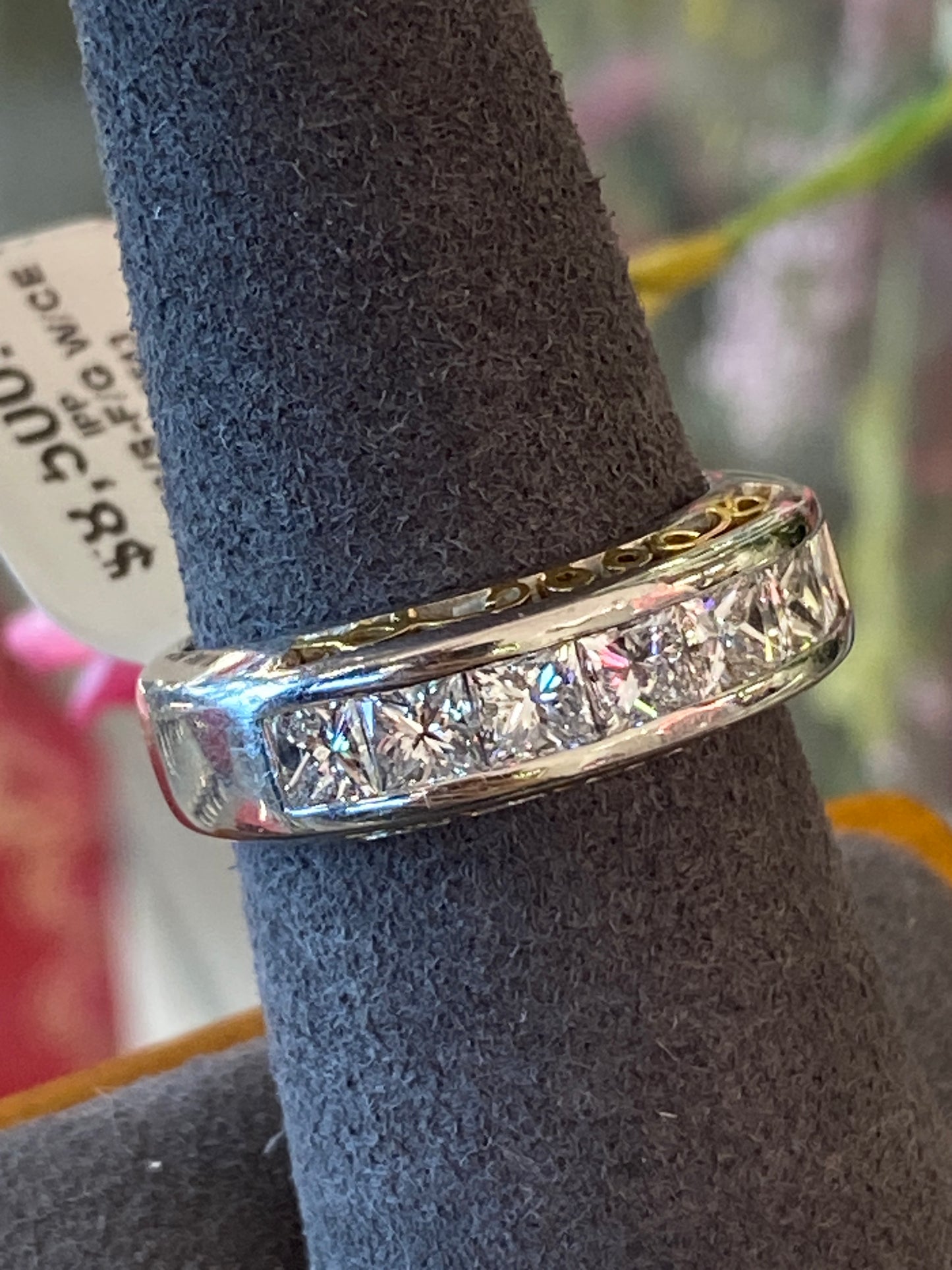 Platinum & 18K Yellow Gold Diamond Band